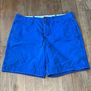 Hollister Men's Vibrant Blue Flat Front Shorts 32 waist 8” inseam‎